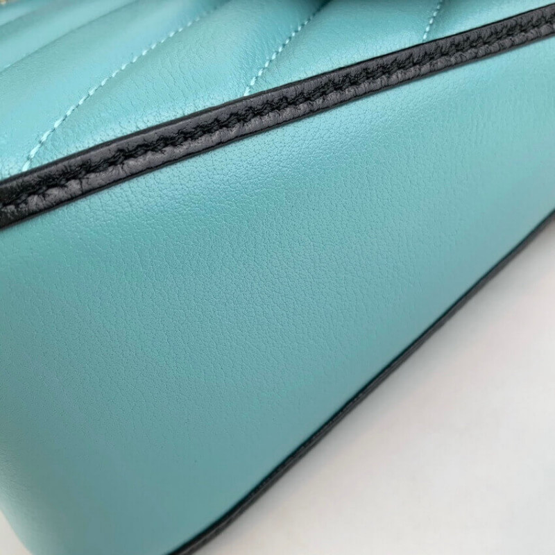 Replica Gucci Gg Marmont Mini Bag 583571 Butter And Pastel Blue Leather