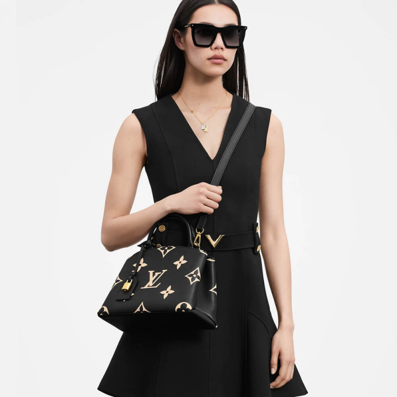 Replica Louis Vuitton Bicolor Monogram Empreinte Leather Petit Palais M58913