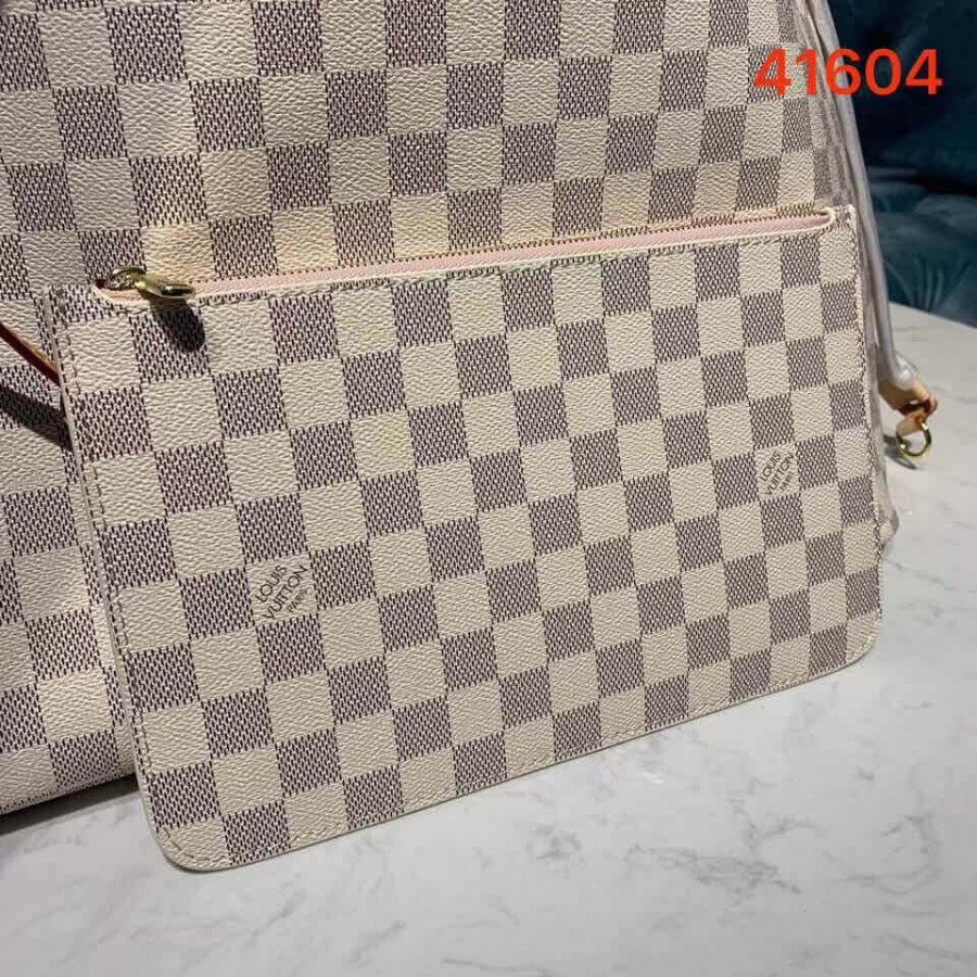 Replica Louis Vuitton Damier Azur Canvas Neverfull Gm N41604 Pink