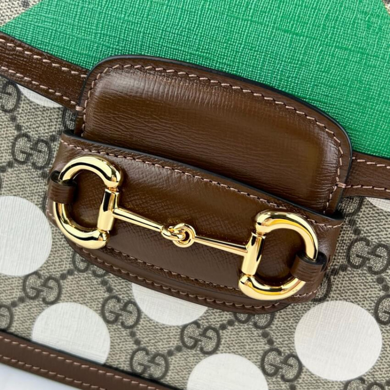 Replica Gucci Horsebit 1955 Shoulder Bag With Geometric Print 602204