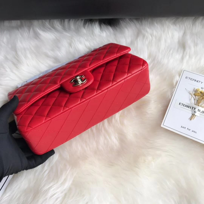 Replica Chanel 1112 Red Medium Size 2.55 Lambskin Leather Flap Bag