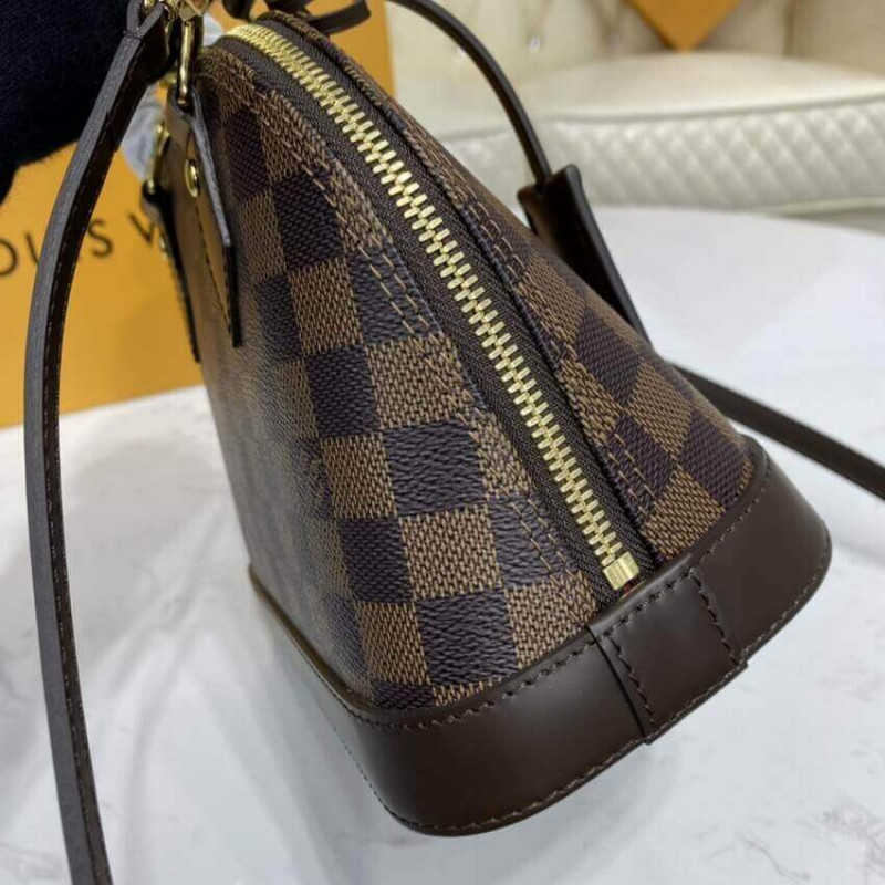 Replica Louis Vuitton Damier Ebene Canvas Alma Bb N41221