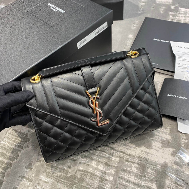 Replica Saint Laurent Smooth Leather Envelope Medium Bag 487206