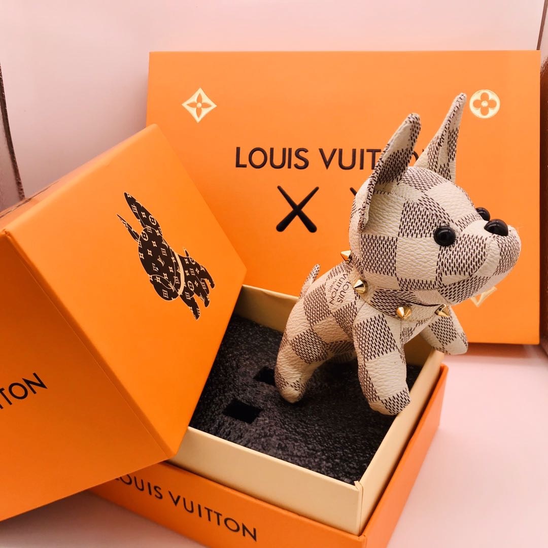 Replica Louis Vuitton Cute French Bulldog Bag Charm And Key Holder