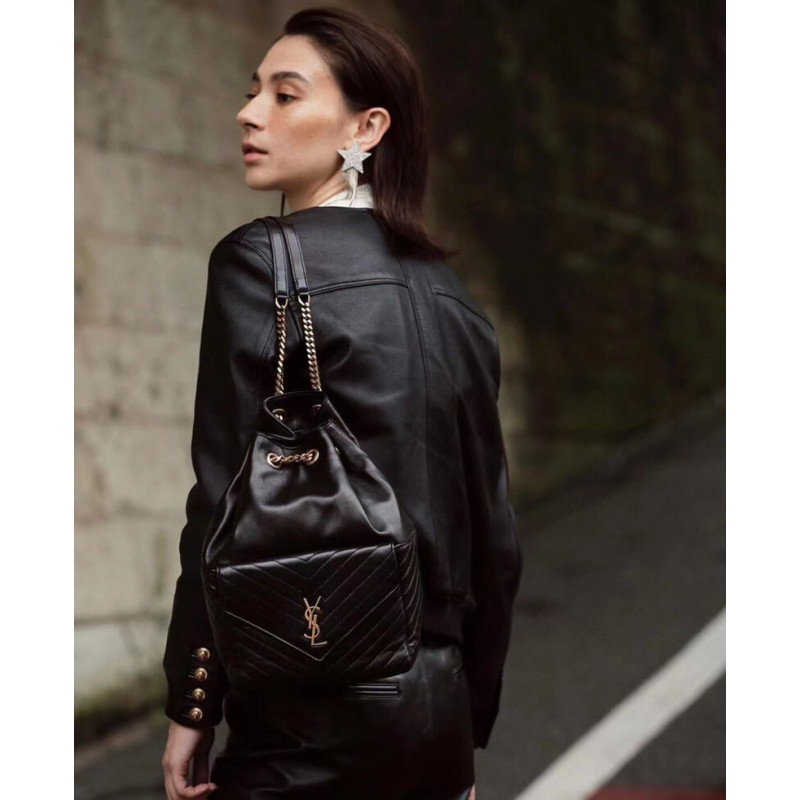 Replica Ysl Saint Laurent Joe Backpack 672609 In Black Lambskin