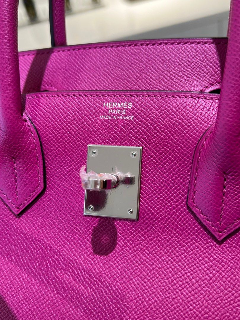 HERMES BIRKIN 30 Togo leather Rose purple A Engraving Hand bag 600030105 HERMES BIRKIN 30 Togo