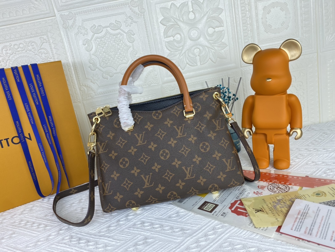 Replica Louis Vuitton Pallas Bb Black/Red/Pink