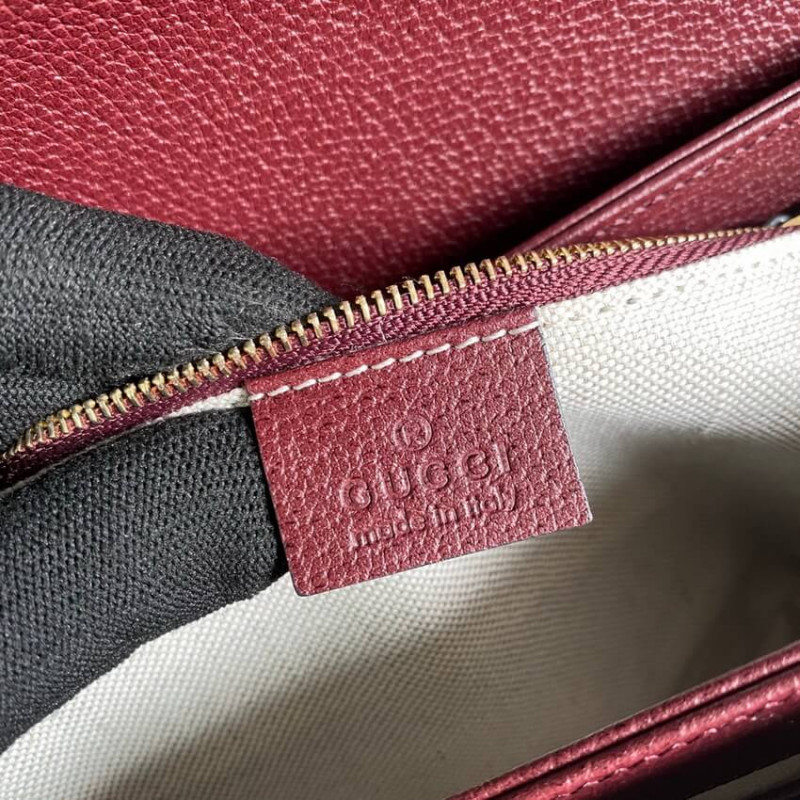 Replica Gucci Horsebit 1955 Small Bag 602204 In Burgundy Gg Canvas