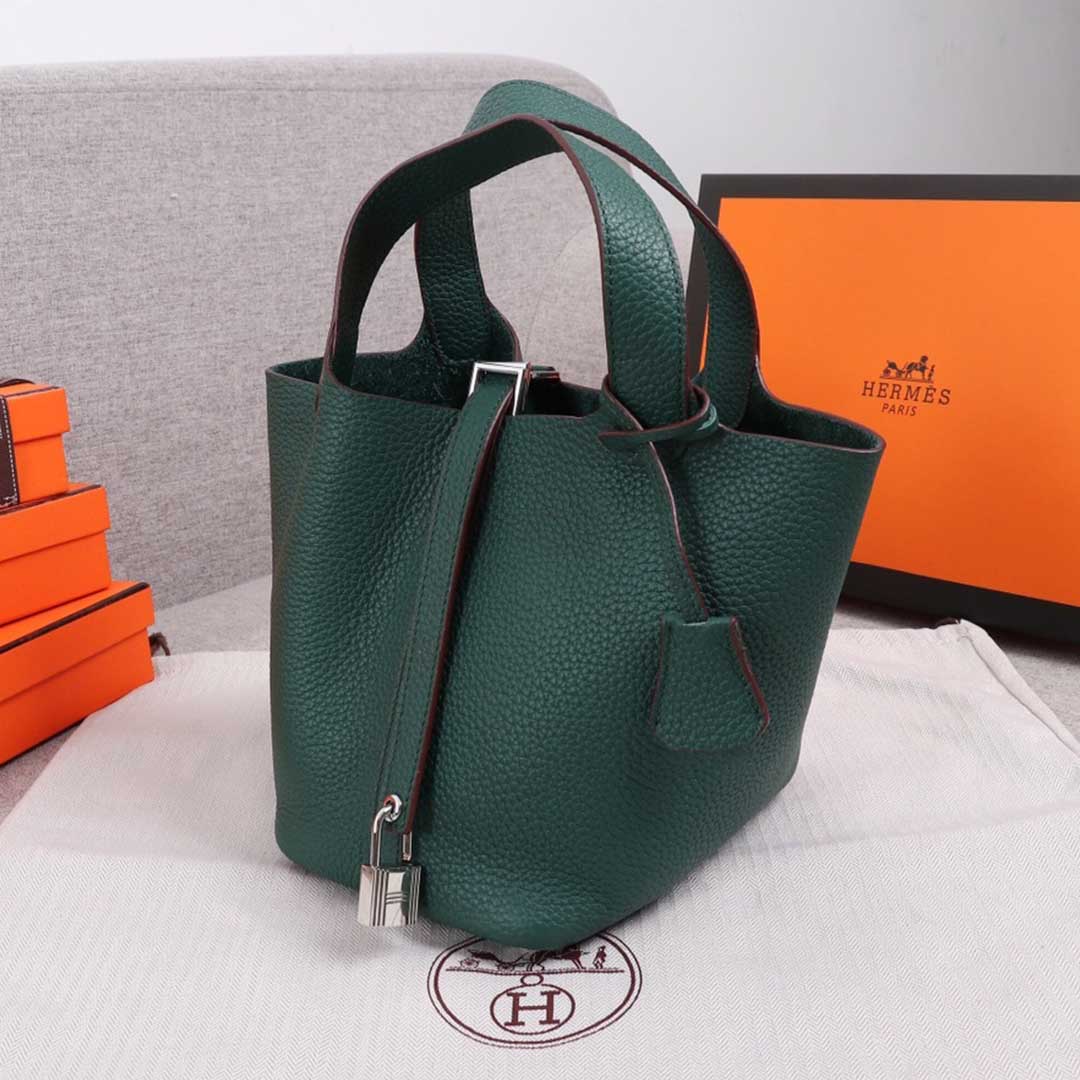 Replica Hermes Aaa-Picotin Lock 22Cm 18Cm Bag Black/Green/Brown