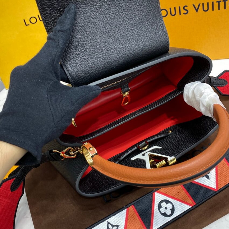 Replica Louis Vuitton Capucines Mm M59020 Noir/Rouge