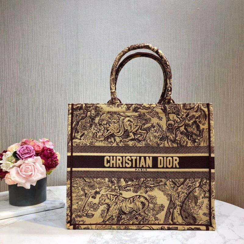 Replica Christian Dior Book Tote Black Toile De Jouy Bag M1286
