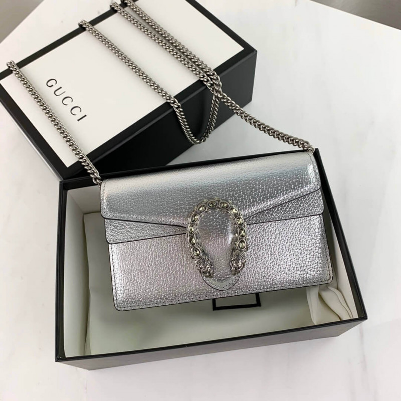 Replica Gucci Silver Dionysus Super Mini Bag 476432