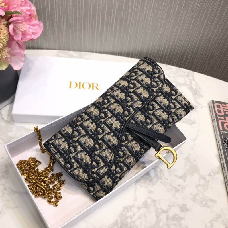 Replica Christian Dior Saddle Long Wallet On Chain S5614