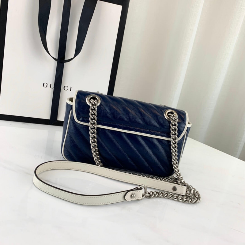 Replica Gucci Gg Marmont Matelasse Mini Bag 446744 Blue