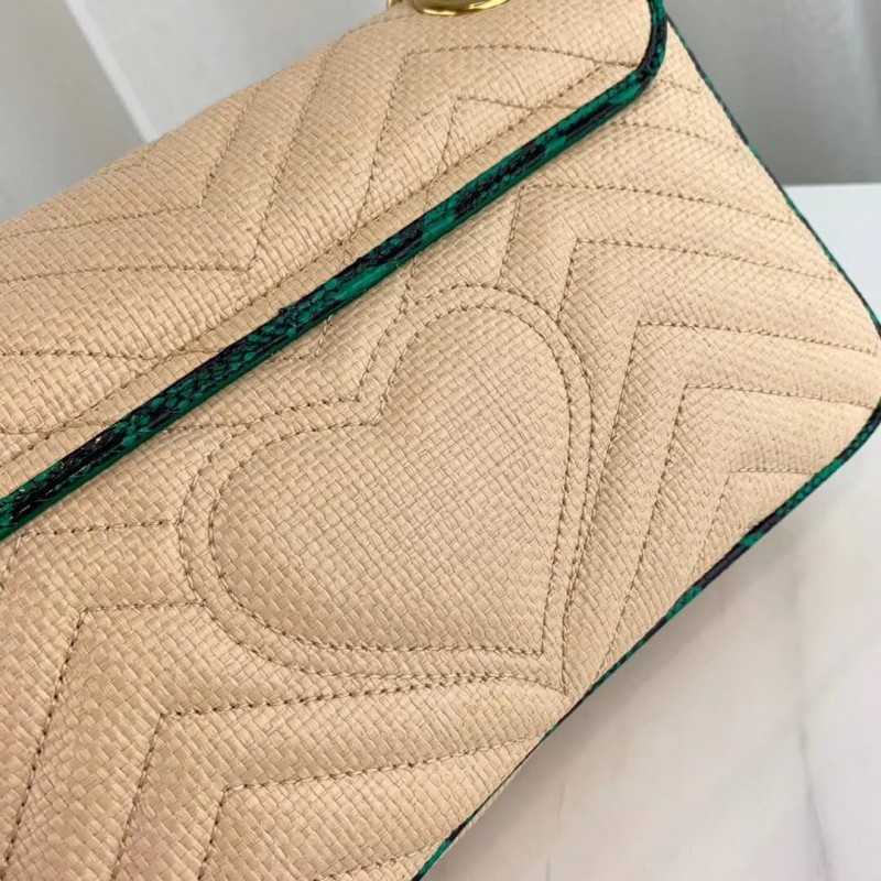 Replica Gucci Online Exclusive Gg Marmont Raffia Small Shoulder Bag 443497