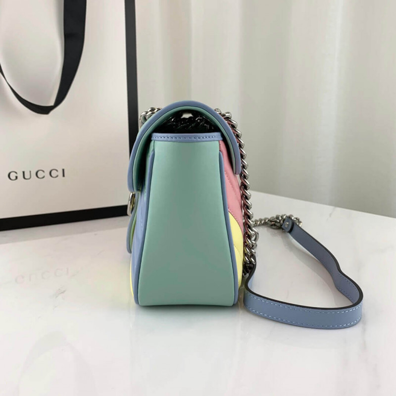 Replica Gucci Gg Marmont Small Shoulder Bag In Pastel And Rainbow 443497