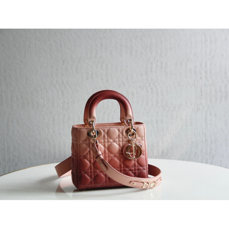 Replica Lady Dior My Abcdior Bag In Pink Gradient Cannage Lambskin M0538