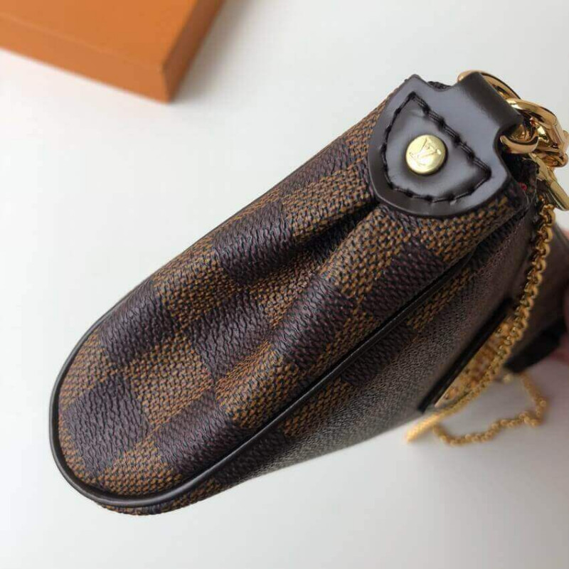 Replica Louis Vuitton Damier Ebene Canvas Eva Clutch N55213