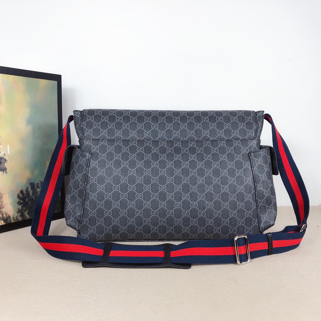 Replica Gucci Gg Plus Diaper Bag Black/Grey 211131