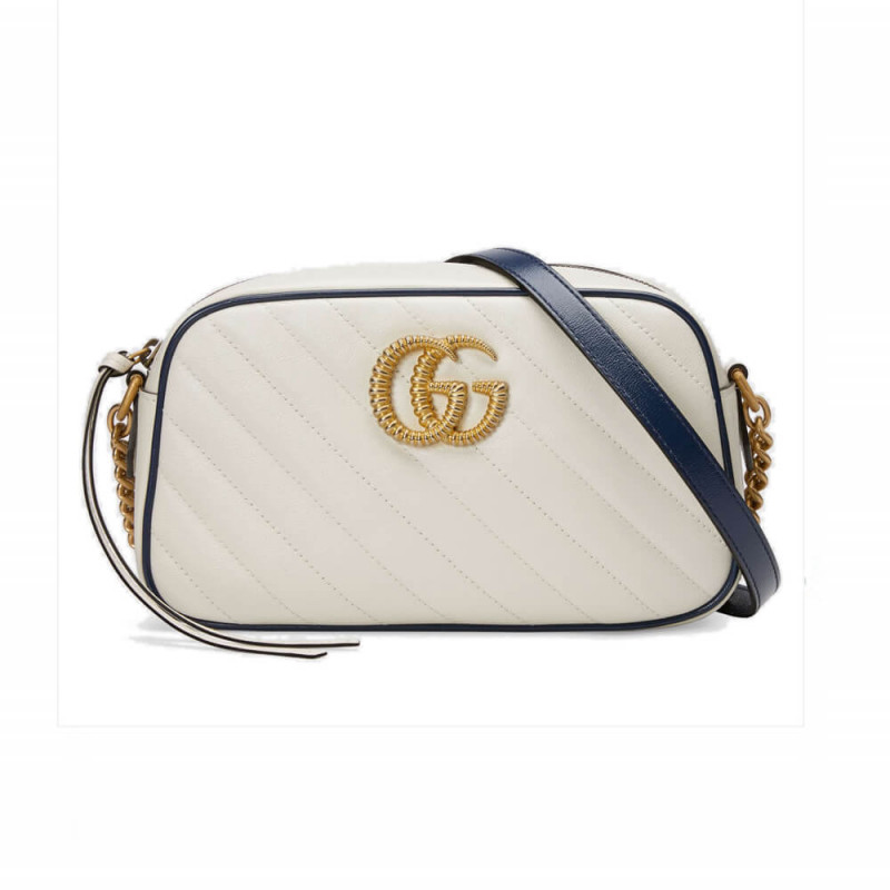 Replica Gucci Gg Marmont Small Shoulder Bag 447632 White