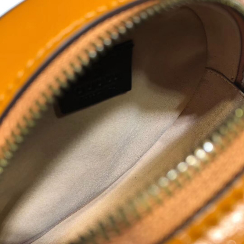 Replica Gucci Gg Marmont Mini Round Shoulder Bag 550154 Cognac