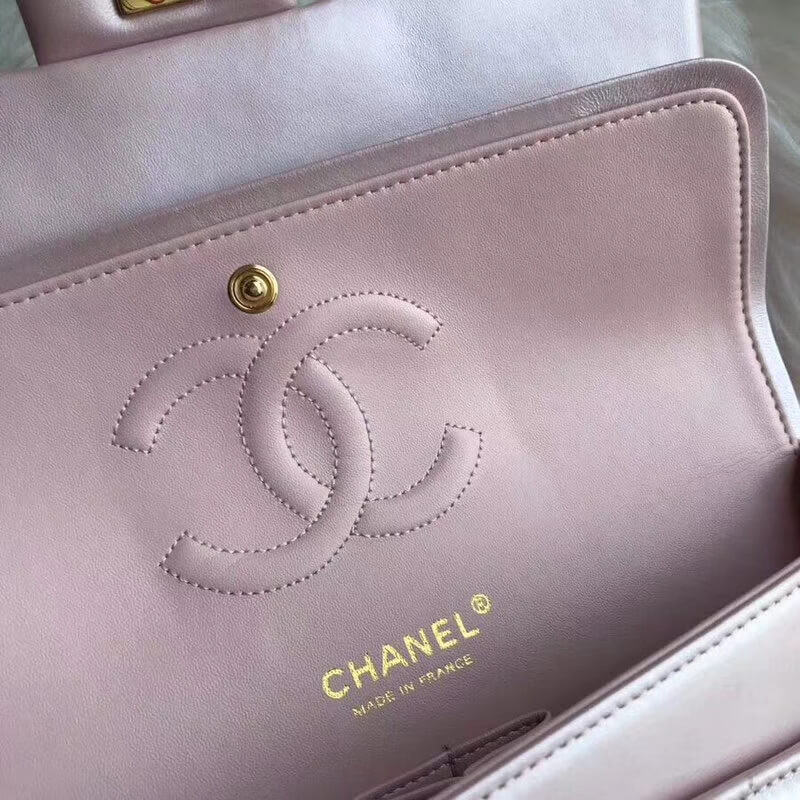 Replica Chanel 1112 Pink Gold Medium Size 2.55 Lambskin Leather Flap Bag