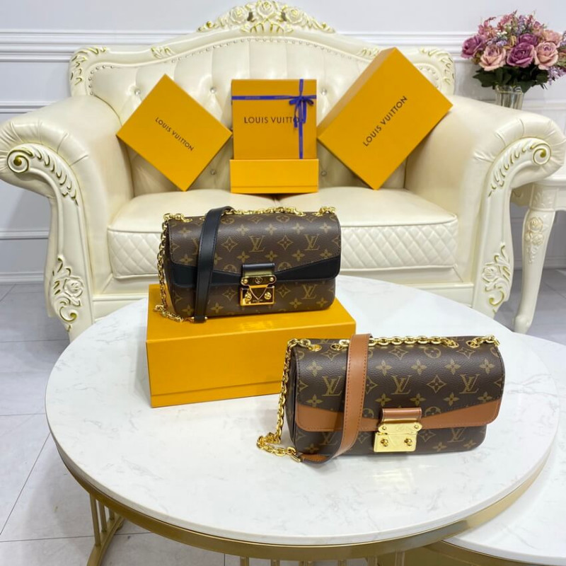 Replica Louis Vuitton Monogram Leather Marceau Should Bag M46126 M46127