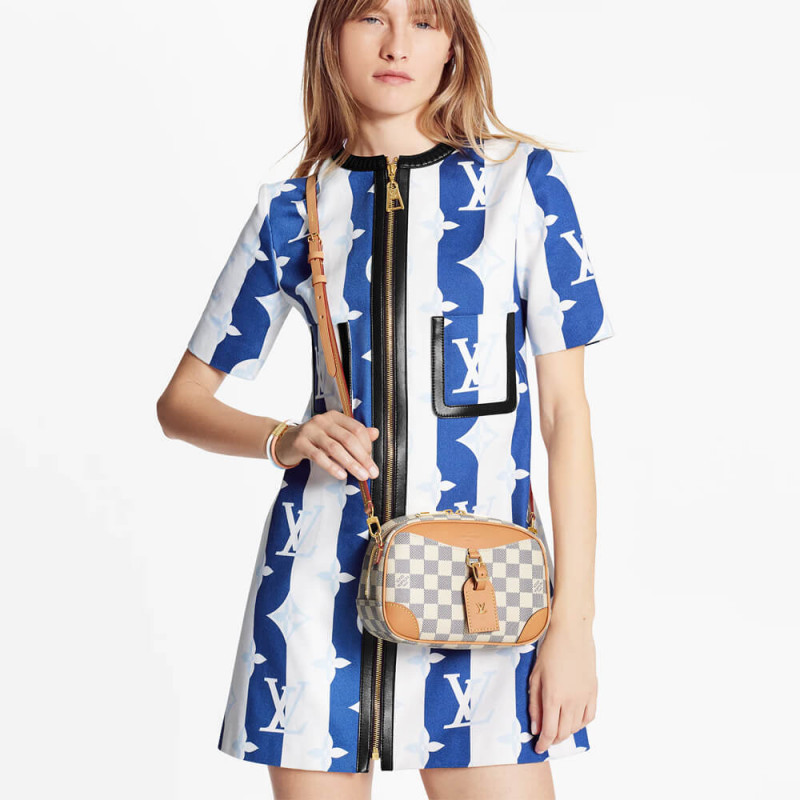 Replica Louis Vuitton Damier Azur Mini Deauville N50048