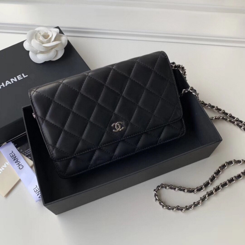 Replica Chanel Classic Lambskin Wallet On Chain Woc Ap0250