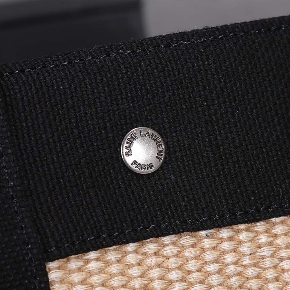 Replica Ysl Rive Gauche Tote Bag In Linen And Leather 2149