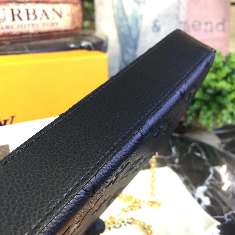 Replica Louis Vuitton Felicie Pochette Black/Blue/Red