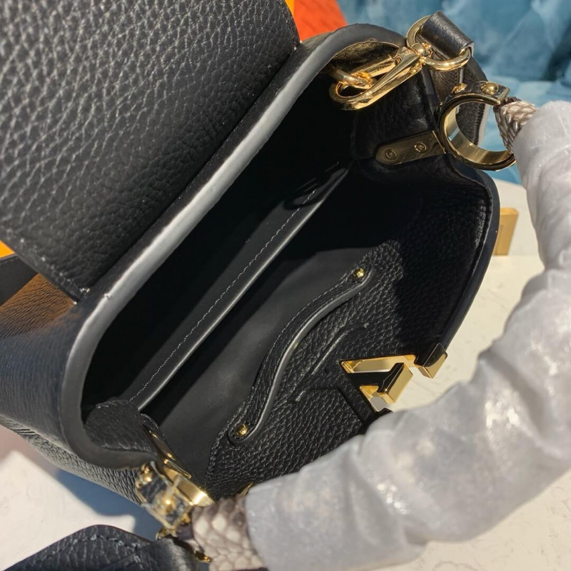 Replica Louis Vuitton Taurillon And Python Leather Capucines Mini N97075
