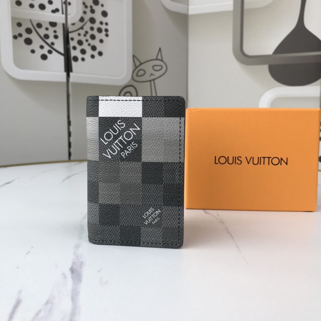 Replica Louis Vuitton Pocket Organizer N40411 White/Blue/Orange