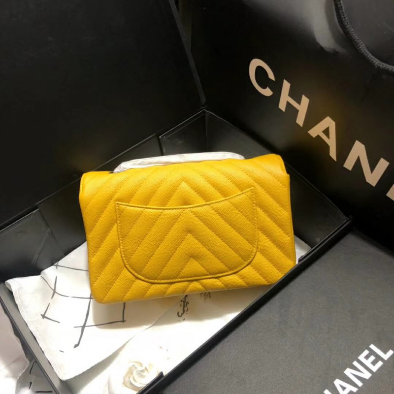 Replica Chanel Chevron Caviar Leathe 20Cm Classic Flap Bag 1116