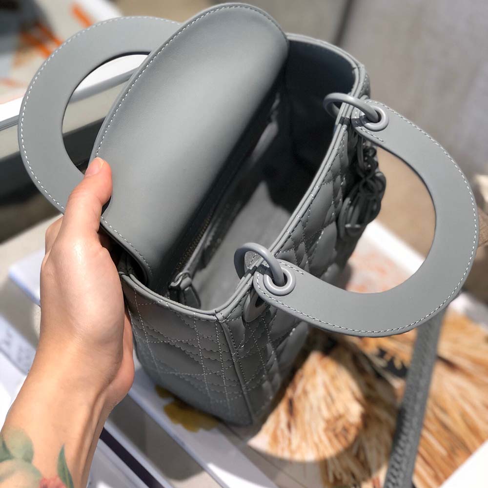 Replica Dior Aaa-Mini Lady Dr Bag Pure-Black/Pink/Grey