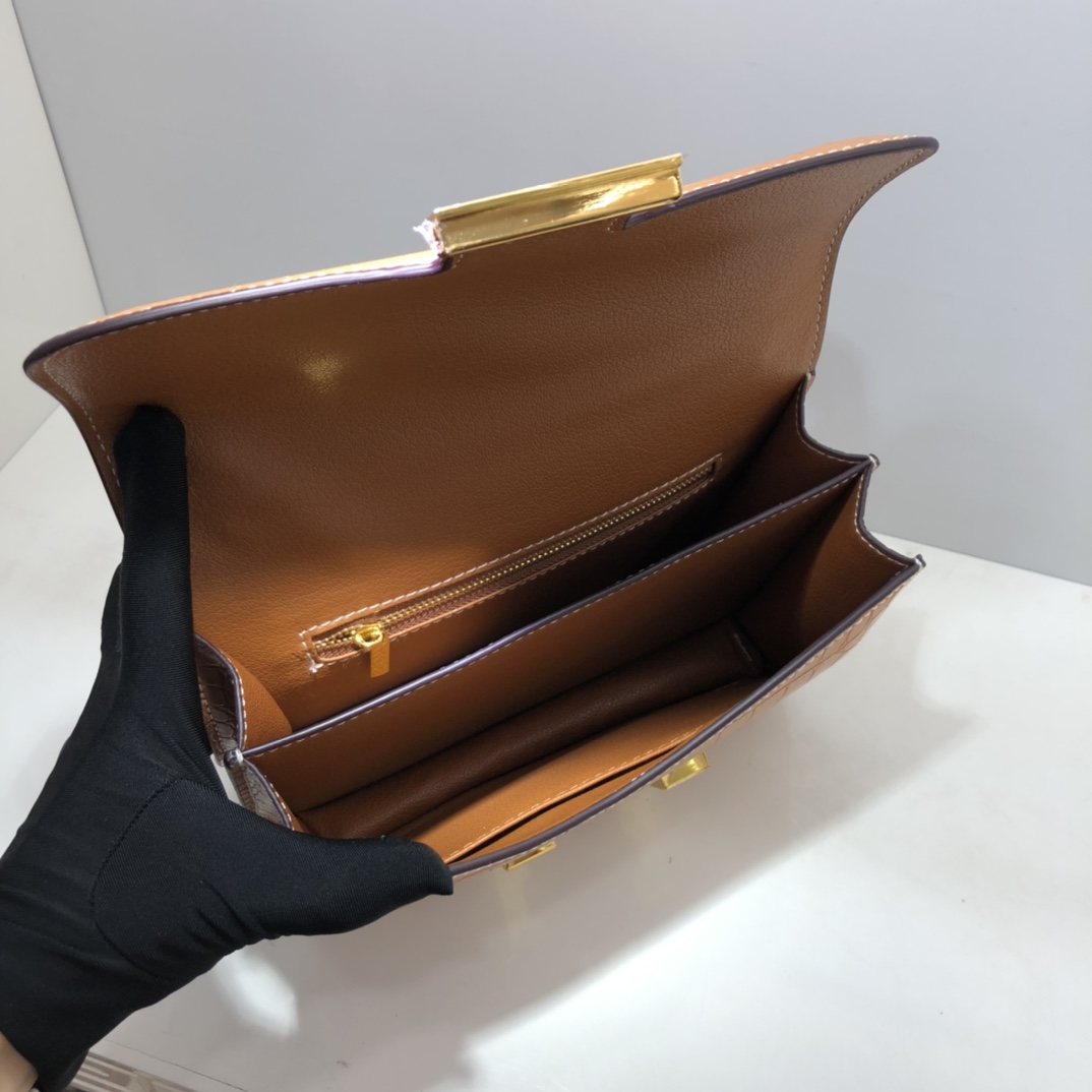Replica Hermes Constance Crocodile Leather Pattern Cross Body Bag