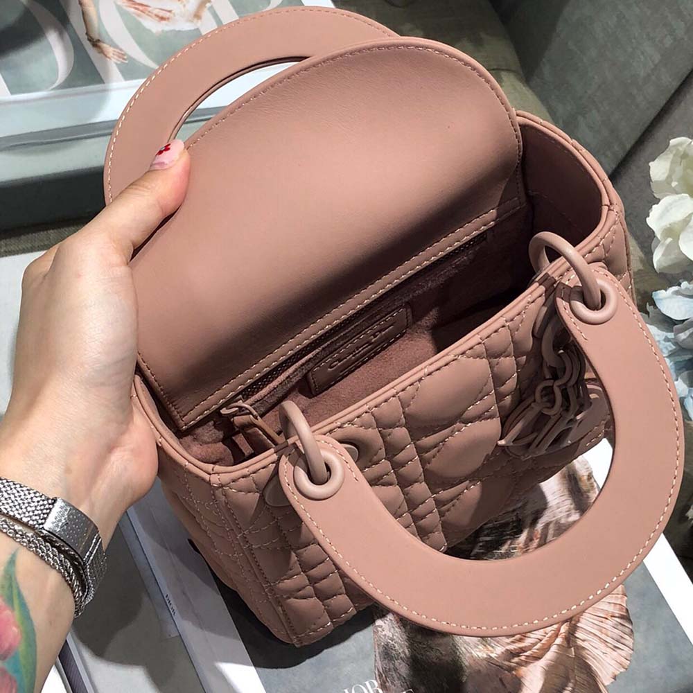 Replica Dior Aaa-Mini Lady Dr Bag Pure-Black/Pink/Grey