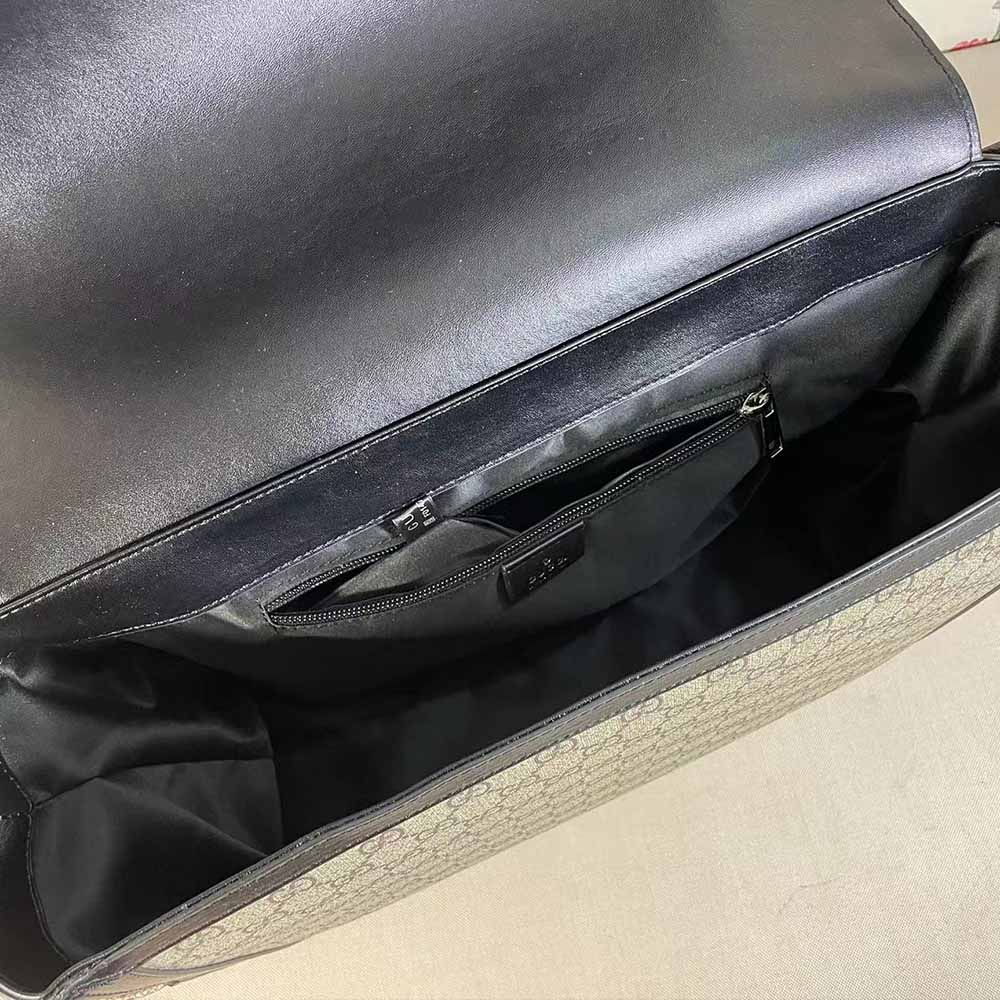 Replica Gucci Gg Supreme Diaper Bag Grey/Black 495909