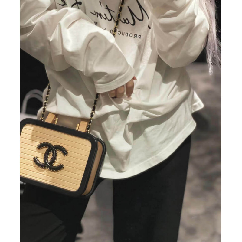 Replica Chanel Vanity Case Beech Wood As2926 Beige Black