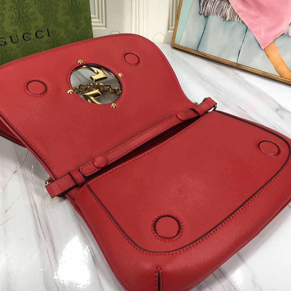Replica Gucci Blondie Shoulder Bag Brown/Red