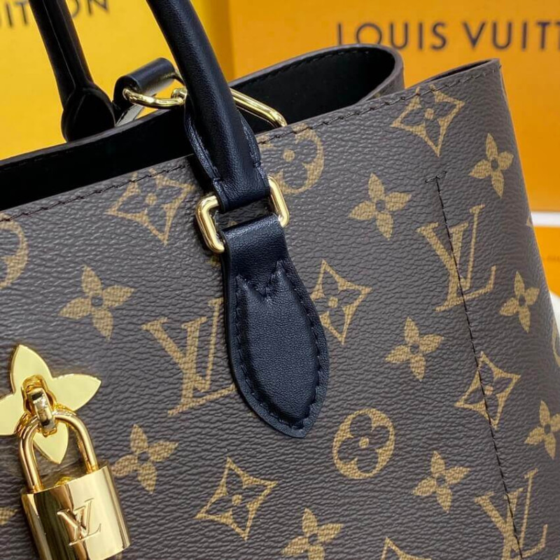 Replica Louis Vuitton Monogram Canvas Flower Tote M43550 Black
