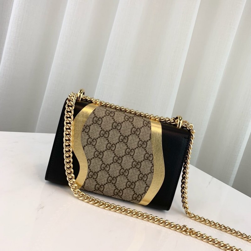 Replica Gucci Padlock Small Gg Shoulder Bag 432182 Black