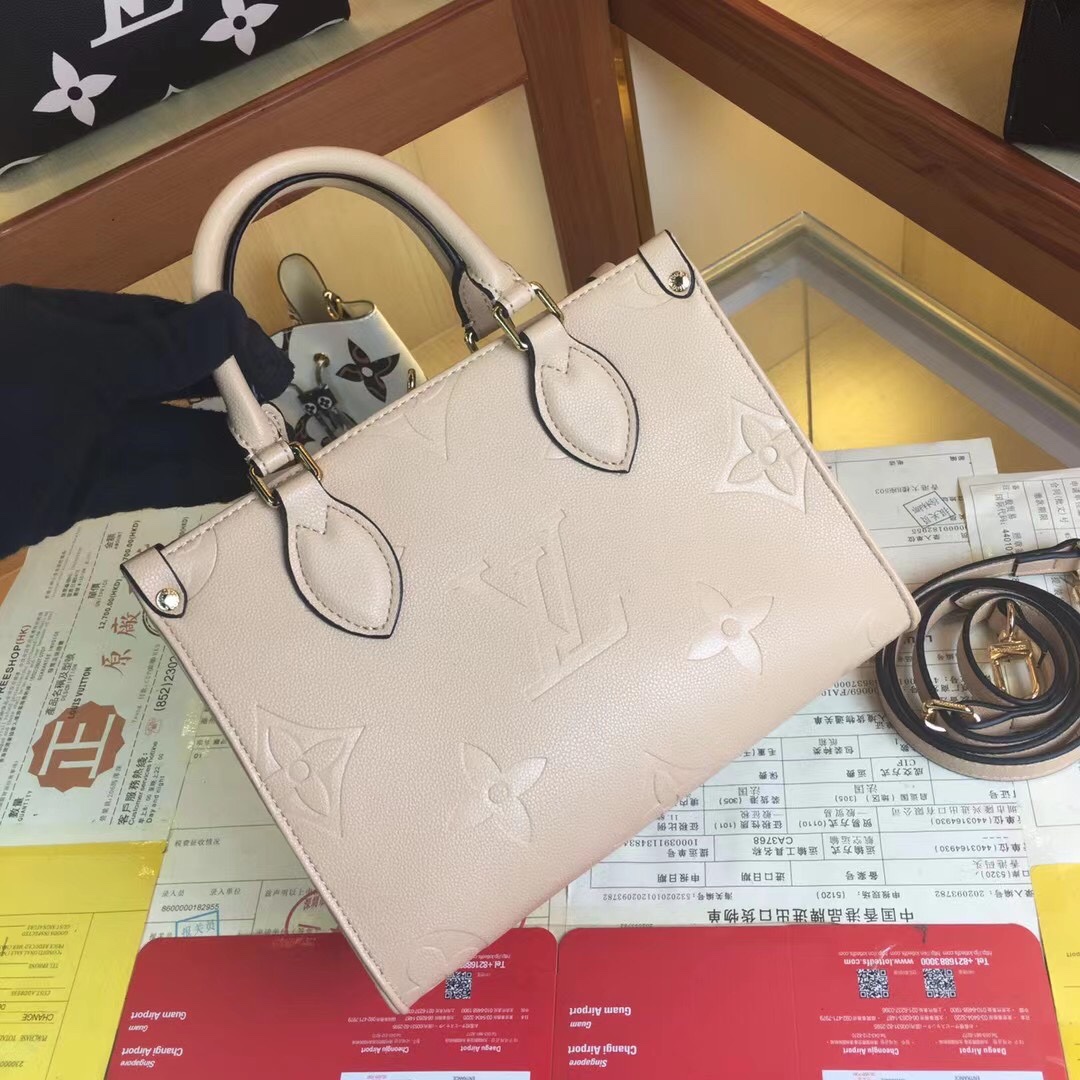 Replica Louis Vuitton Onthego Pm M45659 Black/White/Beige