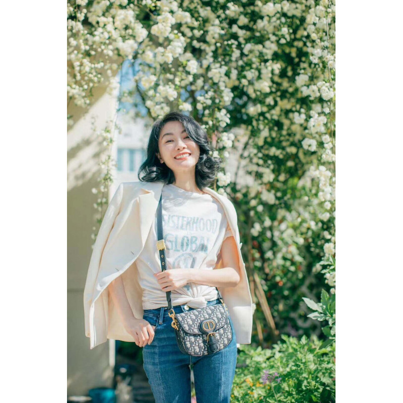 Replica Christian Dior Medium Dior Bobby Bag In Oblique Jacquard M9319