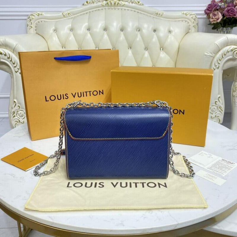 Replica Louis Vuitton Epi Leather Twist Mm M50282 Navy Blue/Red