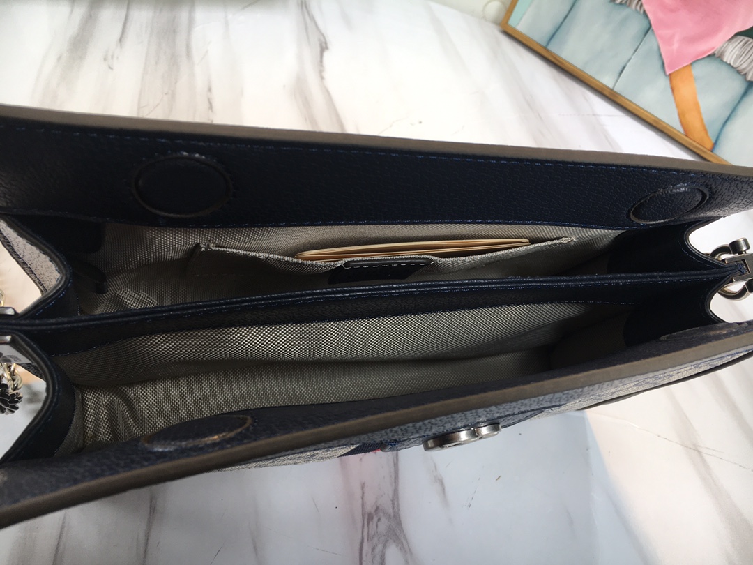 Replica Gucci Ophidia Small Shoulder Bag Beige/Black