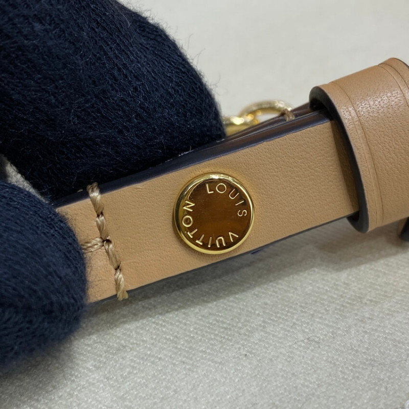 Replica Louis Vuitton Monogram Empreinte Easy Pouch On Strap M81137 Arizona Beige