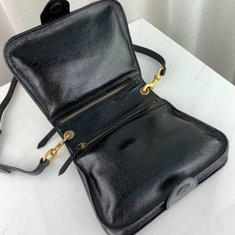 Replica Gucci Ophidia Web Suede Saddle Bag 523658