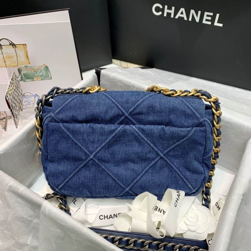 Replica Chanel 19 Small Flap Bag As1160 Denim