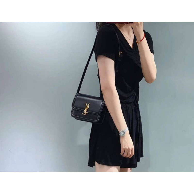 Replica Saint Laurent Ysl Solferino Small Satchel In Box Leather 634306